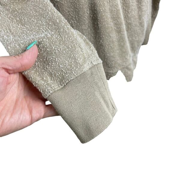 John Elliott Hooded Villain Slim Fit Sweatshirt in Sand Speckled Size 2 Medium - Picture 3 of 13